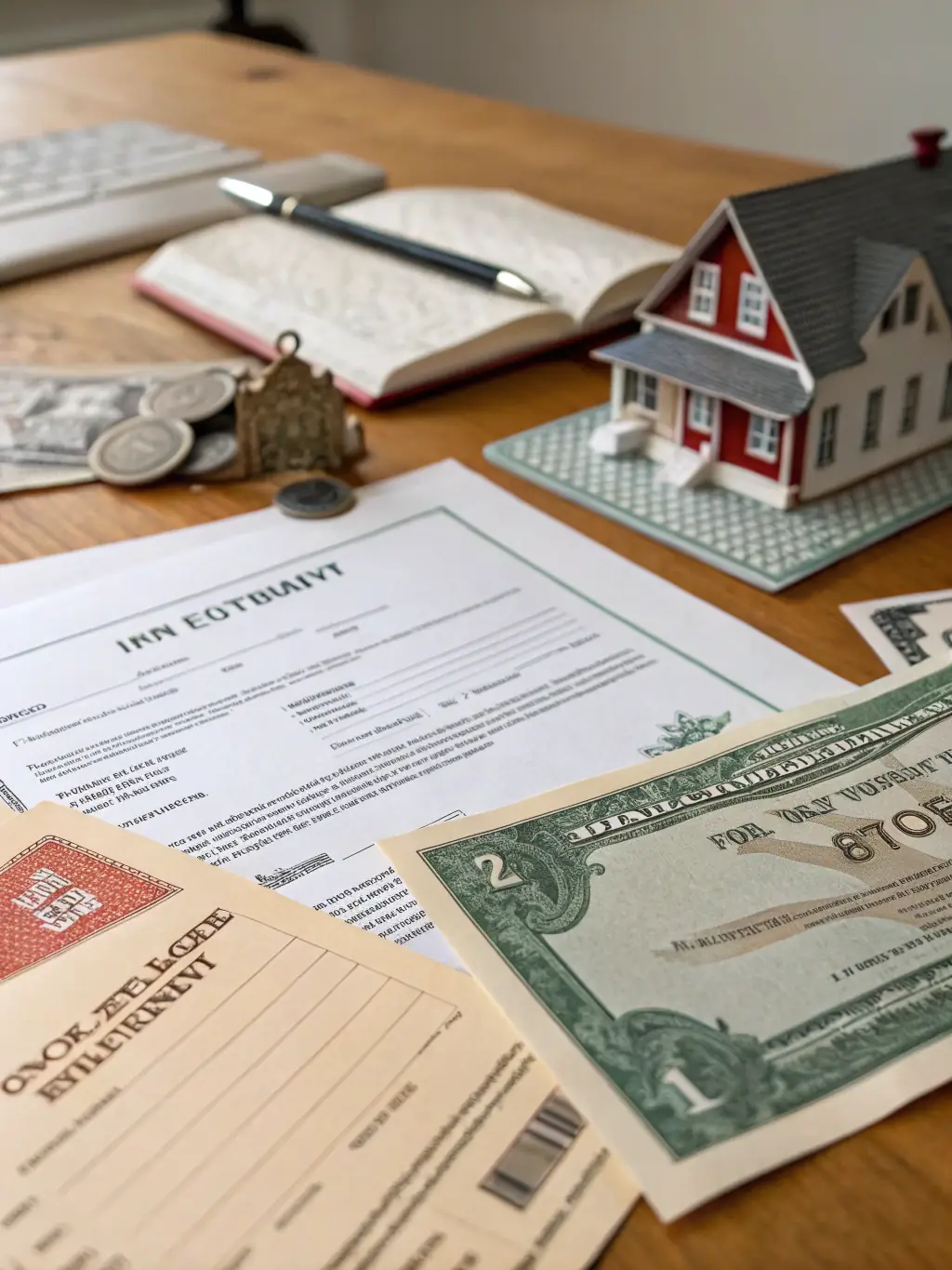 A diverse portfolio showing stocks, bonds, and real estate investments, symbolizing a balanced investment strategy.